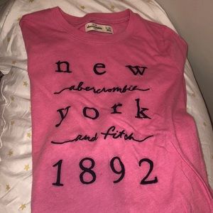 Pink long sleeve abercrombie shirt